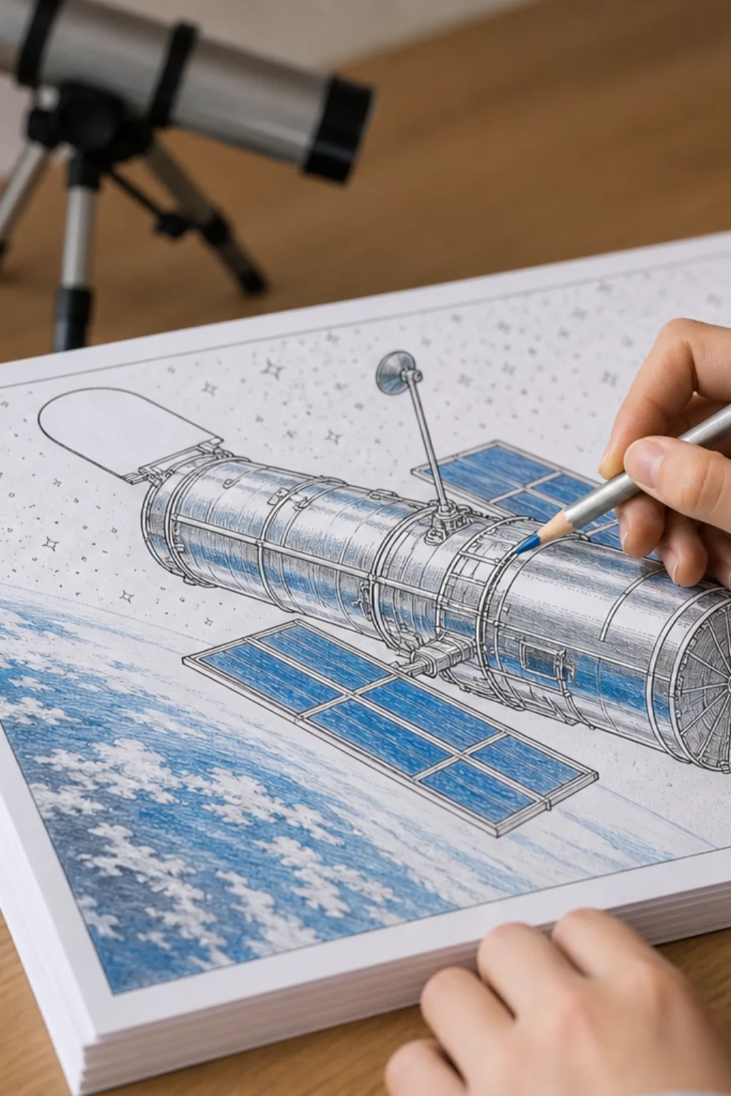 desenhos do telescópio Hubble para colorir - 2