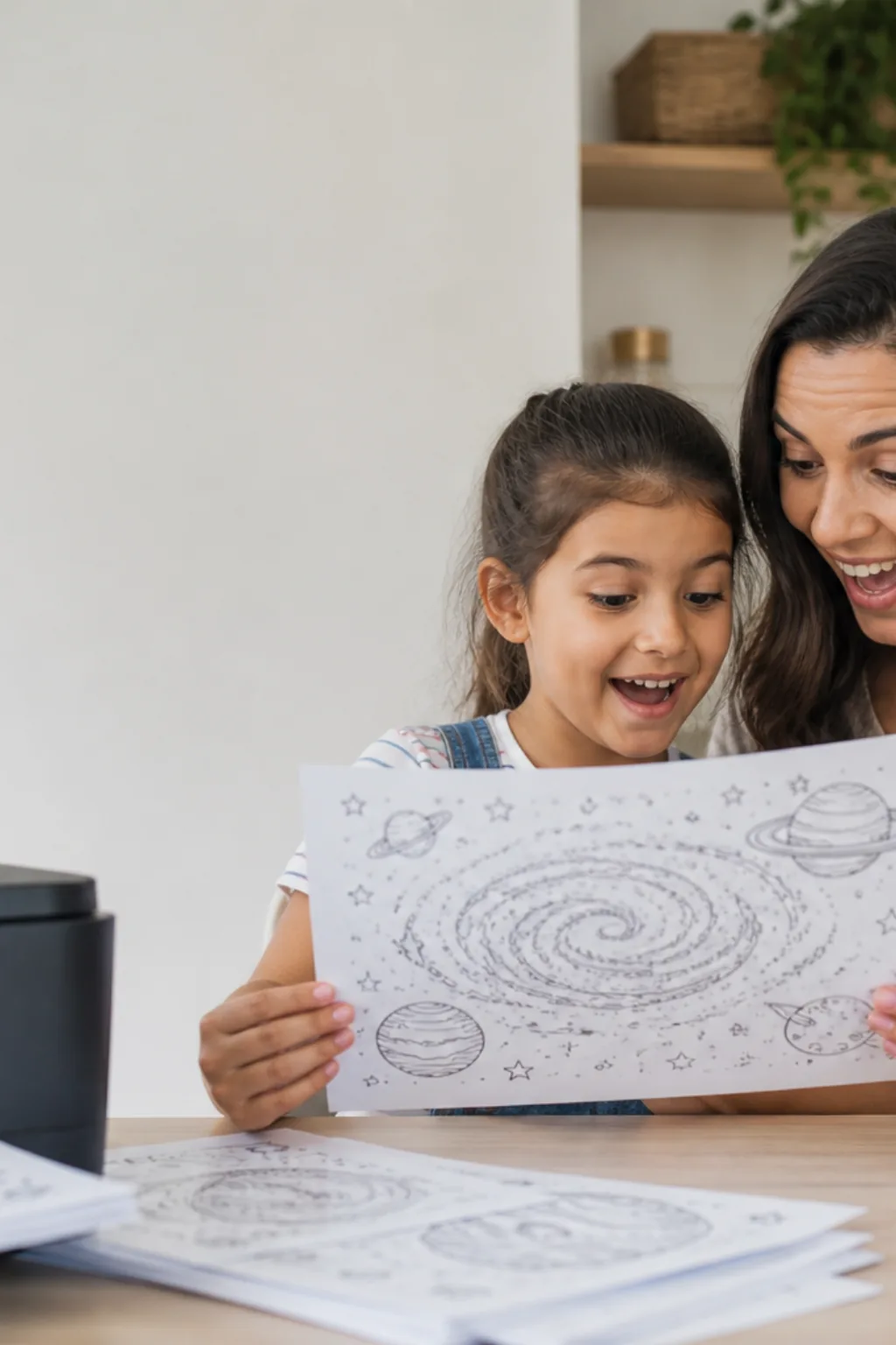 desenhos do universo para colorir — exemplo criado na Desenhos pra Colorir