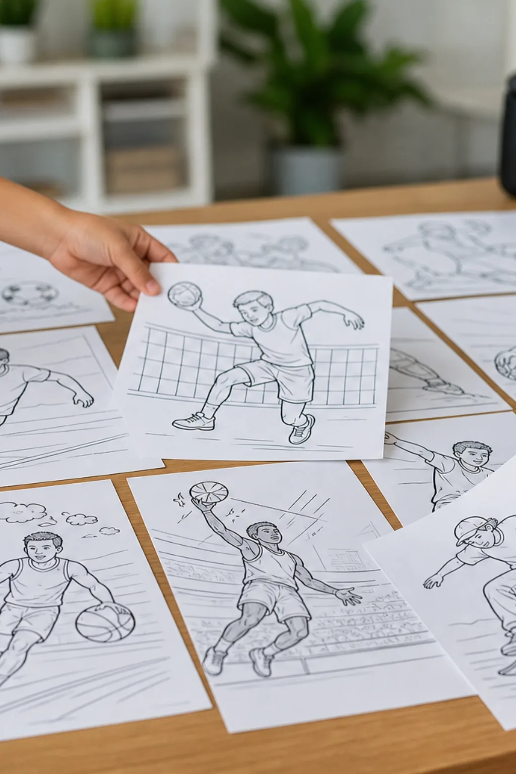 Desenhos de Esportes para Colorir - Depois