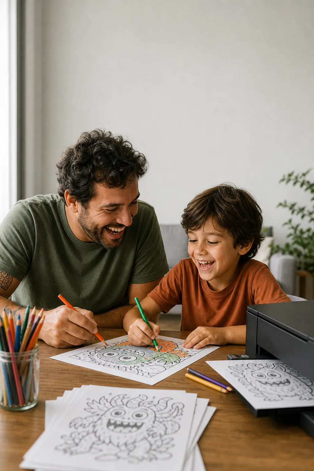 desenhos de Aaahh!!! Monstros para colorir — exemplo criado na Desenhos pra Colorir