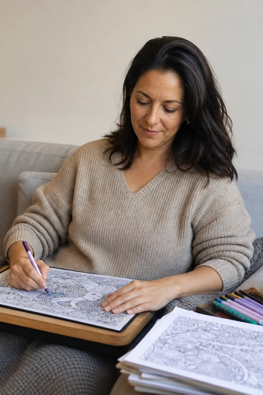 desenhos de fantasia para colorir para adultos — exemplo criado na Desenhos pra Colorir