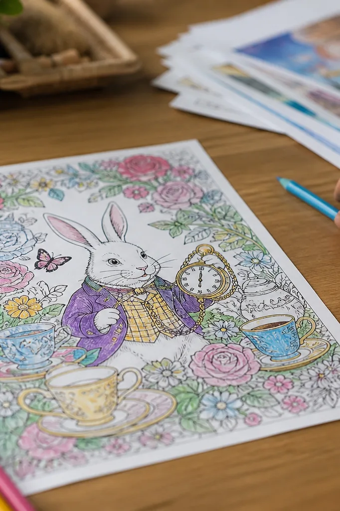 desenhos da alice no país das maravilhas para colorir - 2