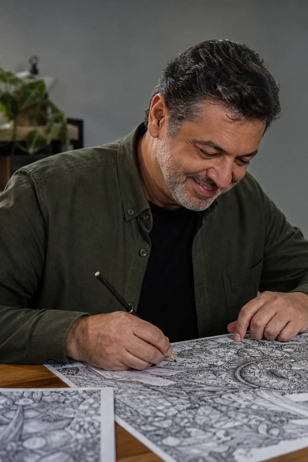 desenhos de fantasia avançados para colorir — exemplo criado na Desenhos pra Colorir
