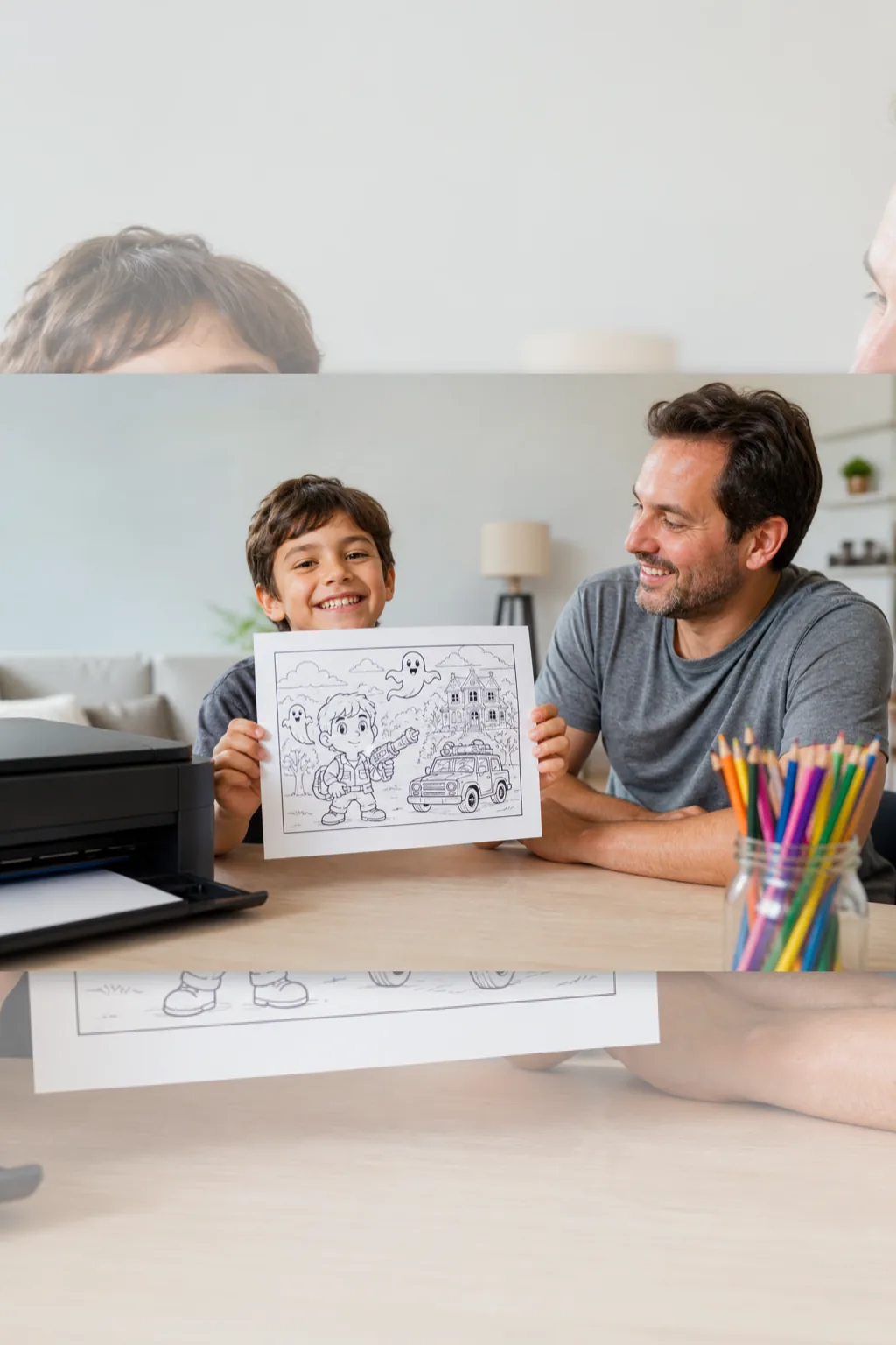 desenhos dos Caça-Fantasmas para colorir — exemplo criado na Desenhos pra Colorir