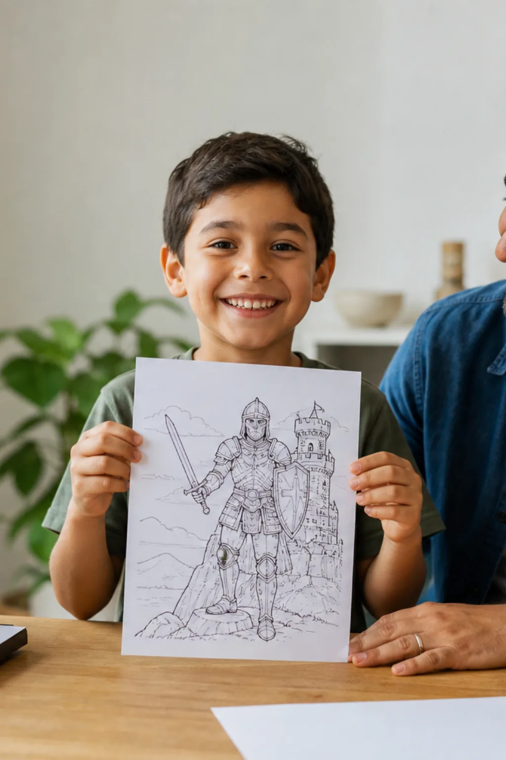desenhos de cavaleiro medieval para colorir - 1