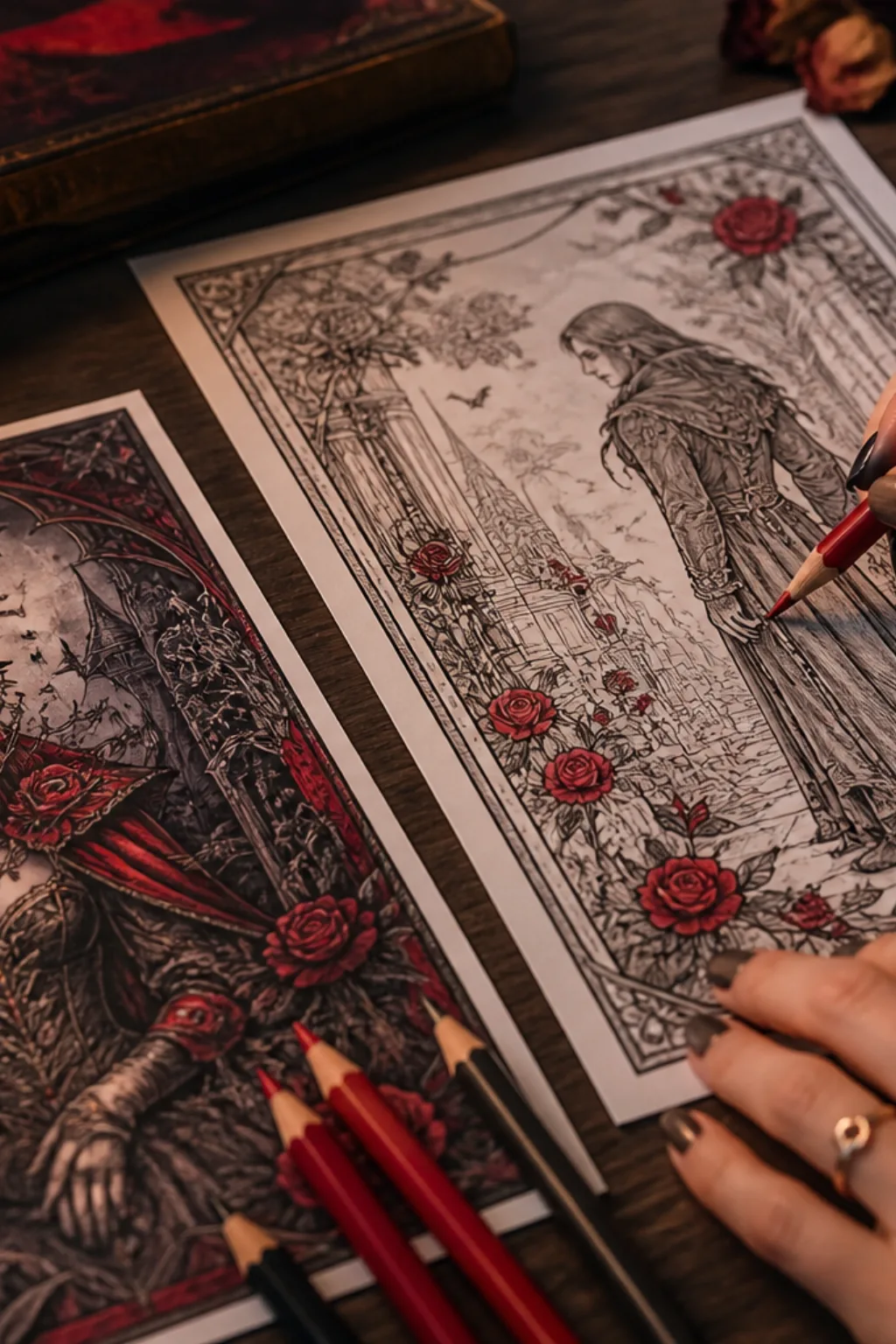livro de desenhos da série De Sangue e Cinzas para colorir - 2