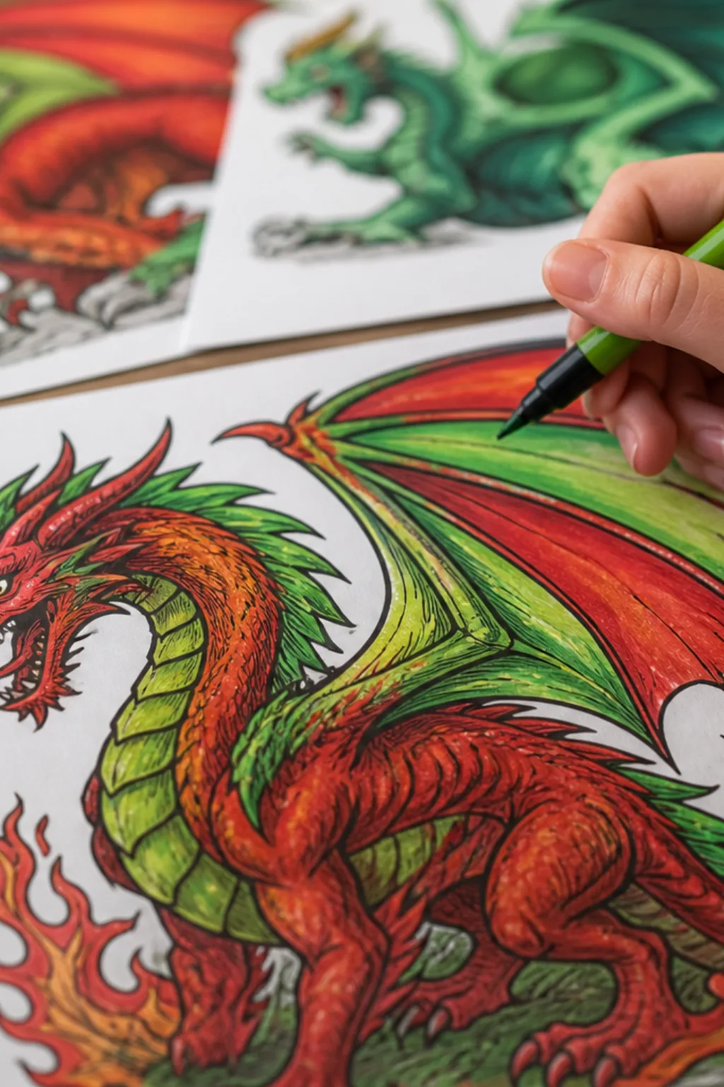desenhos de dragão para colorir - 2