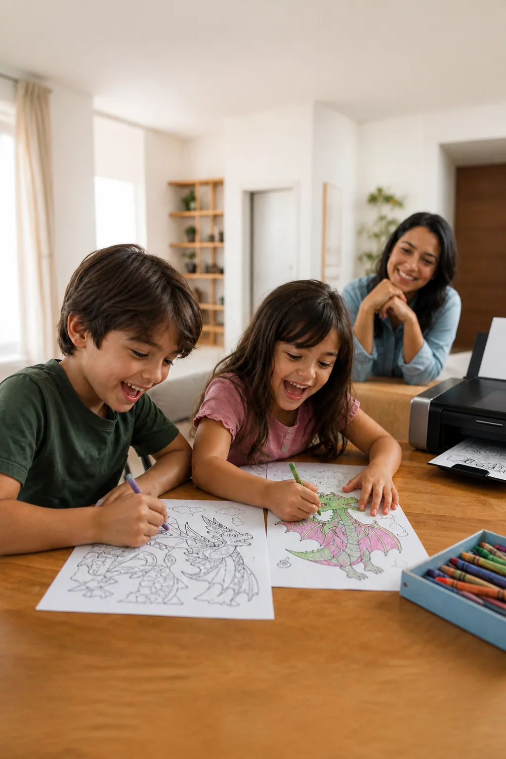 desenhos de Dragon Tales para colorir — exemplo criado na Desenhos pra Colorir