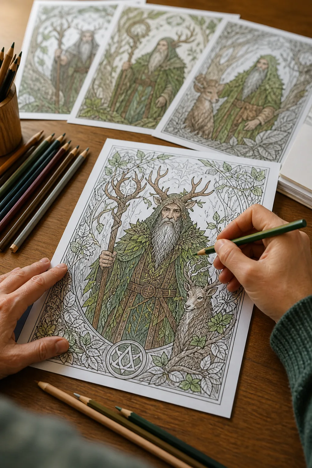 desenhos de druida para colorir - 2