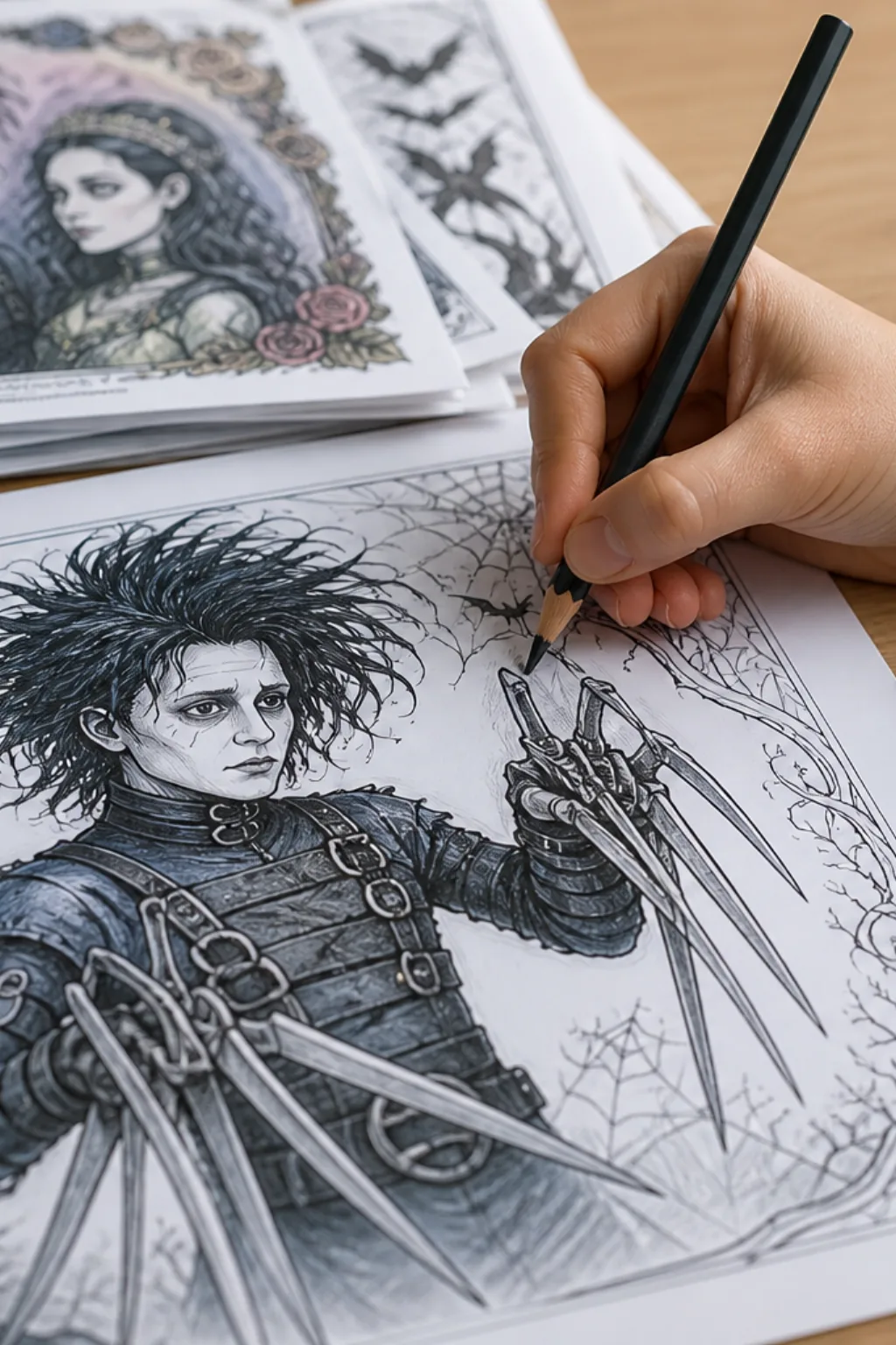 desenhos do Edward Mãos de Tesoura para colorir - 2