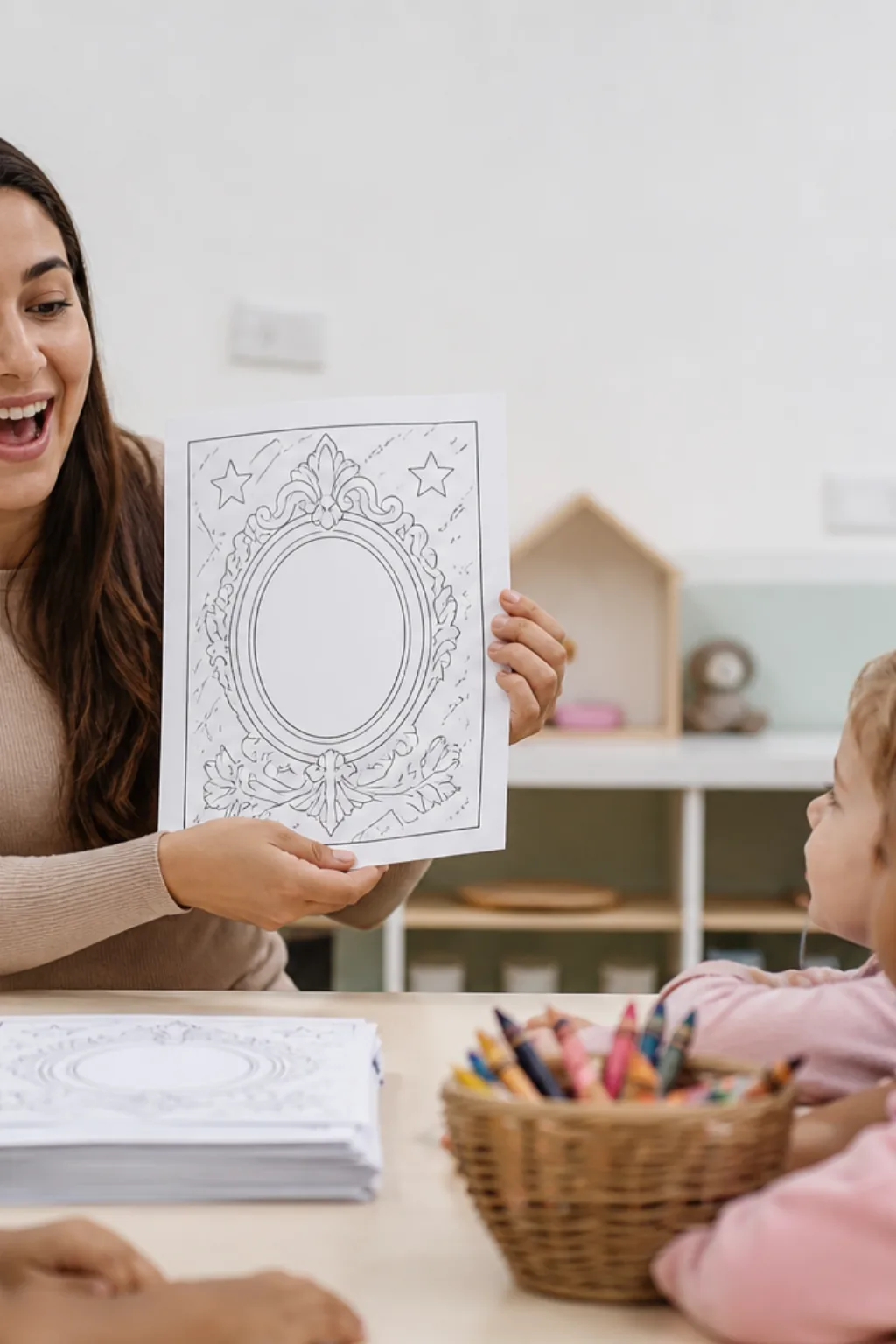 desenhos de espelho mágico para colorir — exemplo criado na Desenhos pra Colorir