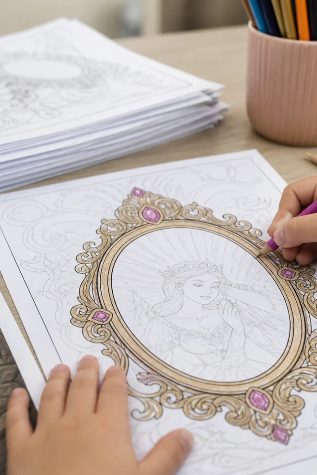 desenhos de espelho mágico para colorir - 2