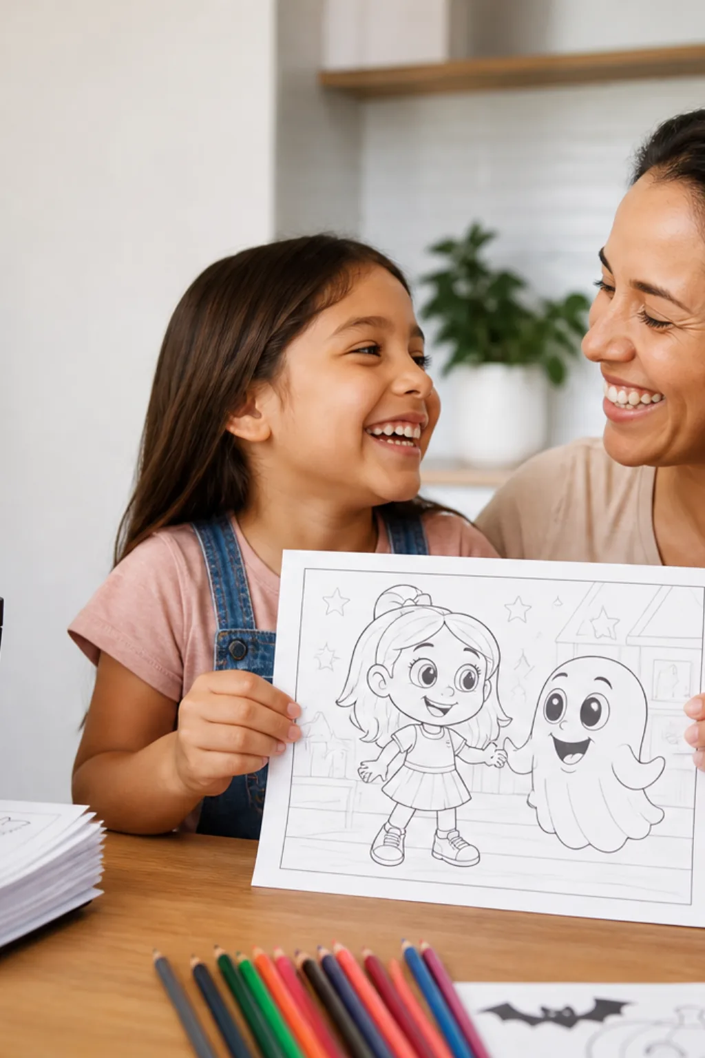desenhos da série A Fantasma e Molly McGee para colorir — exemplo criado na Desenhos pra Colorir
