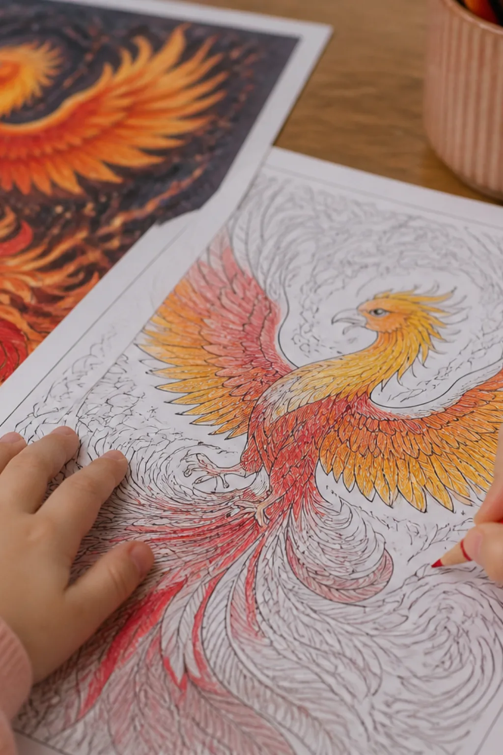 desenhos de fênix para colorir - 2