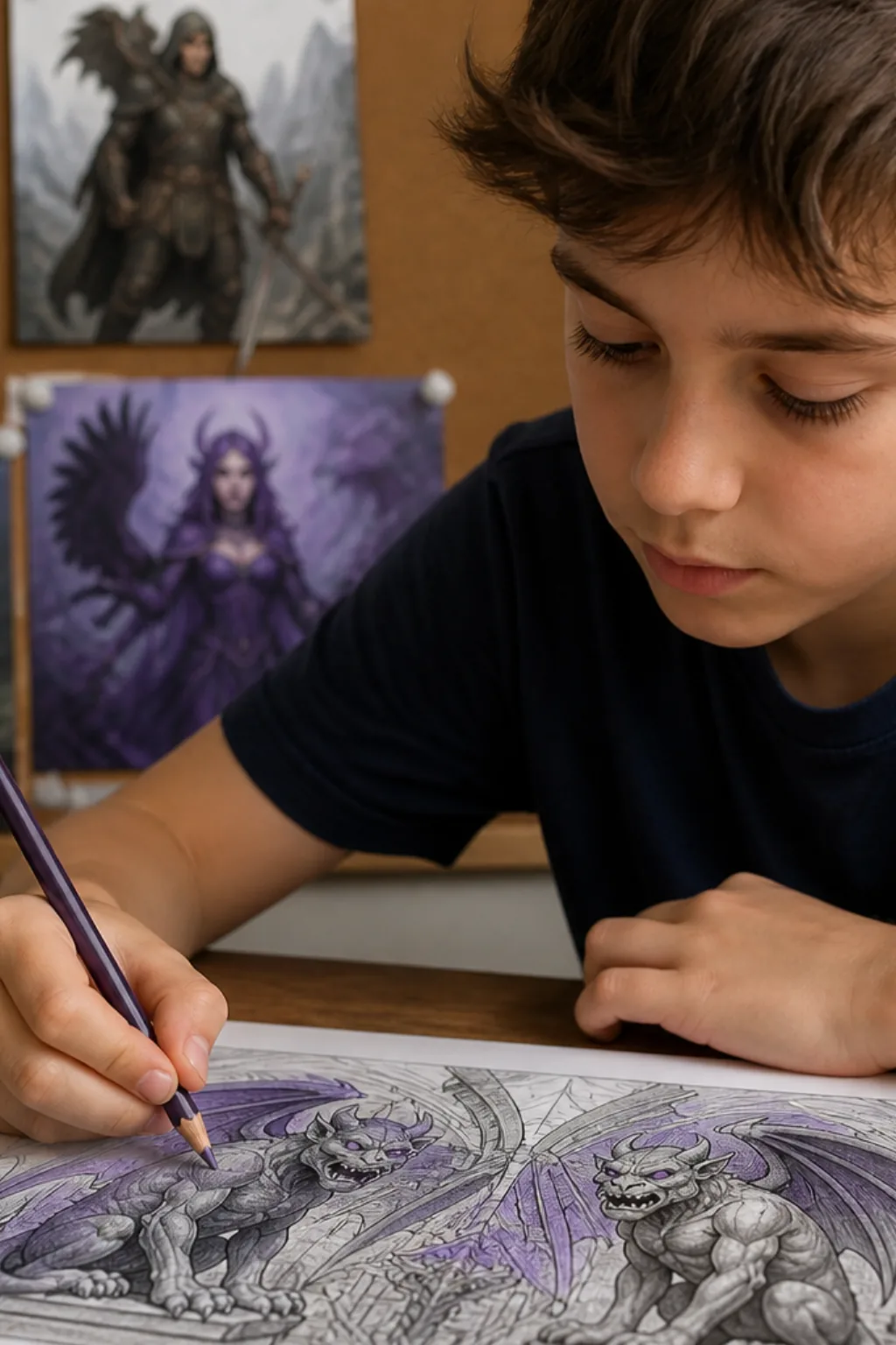 desenhos de gárgulas para colorir - 2