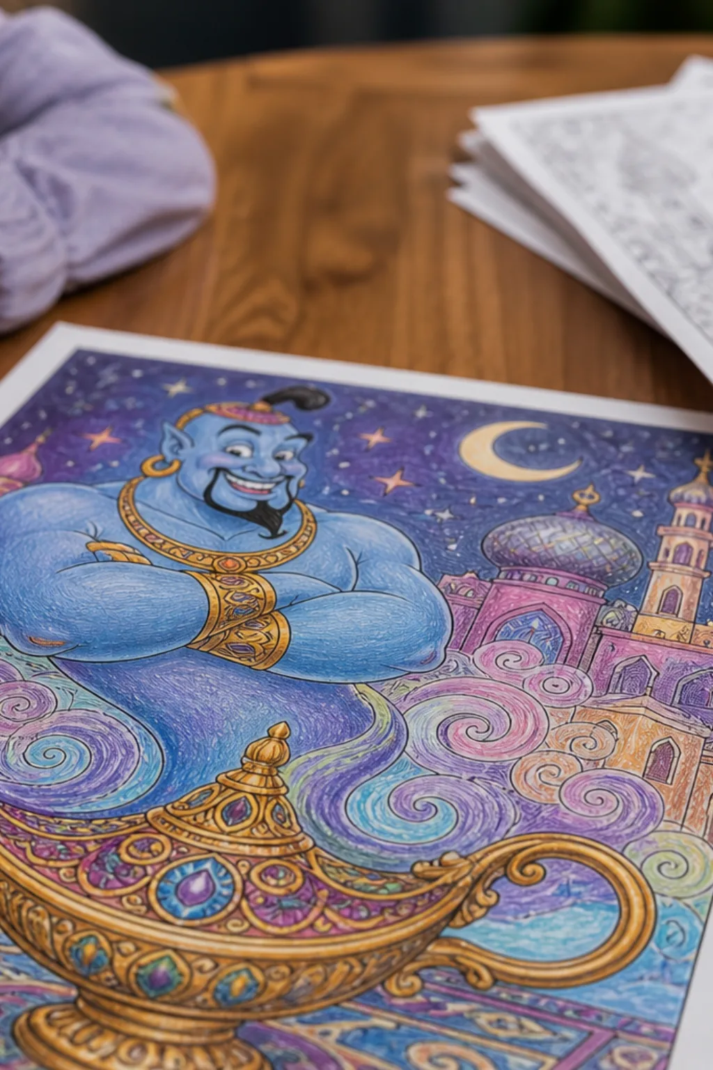 desenhos do gênio da lâmpada para colorir - 2