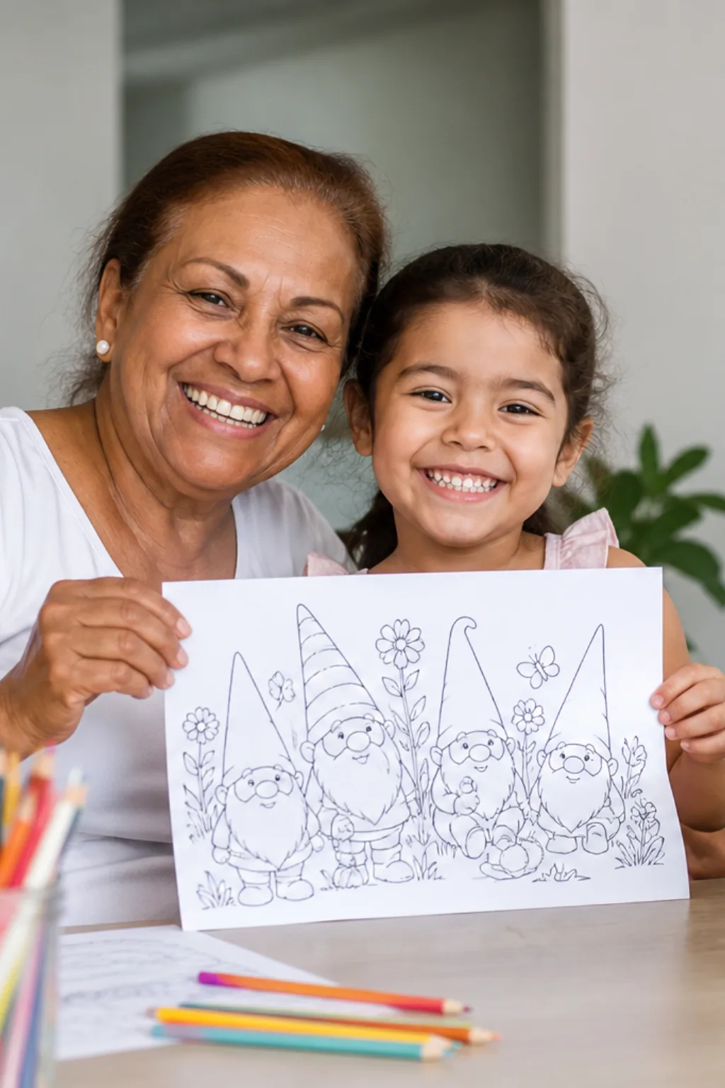 desenhos de gnomo para colorir — exemplo criado na Desenhos pra Colorir