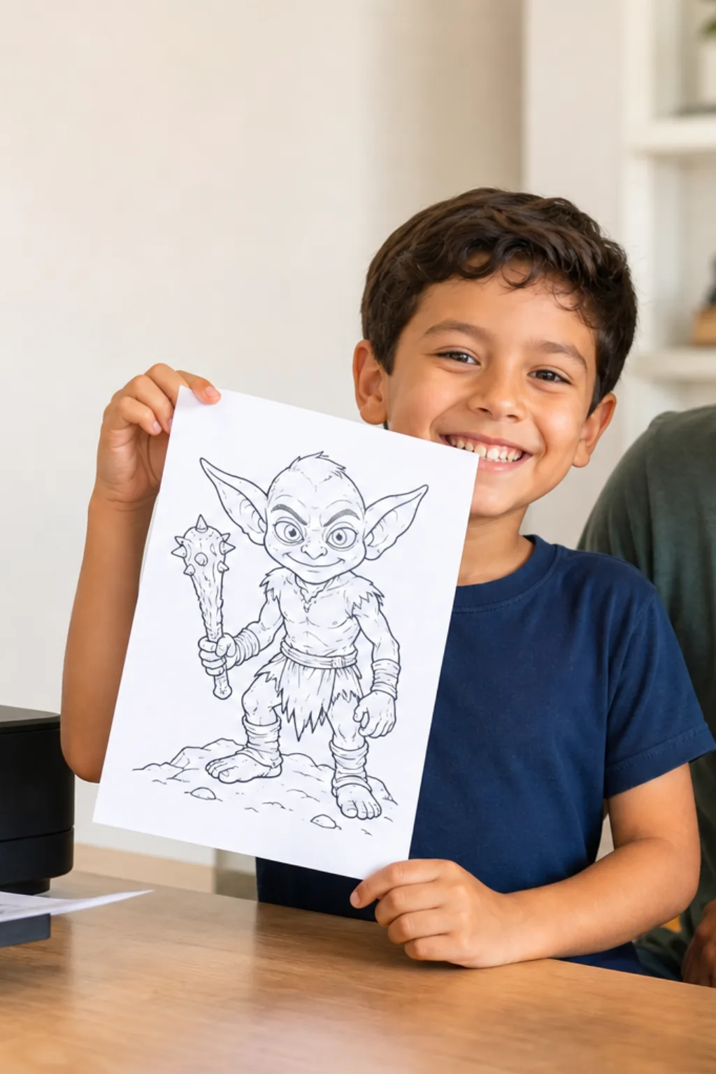 desenhos de goblin para colorir — exemplo criado na Desenhos pra Colorir