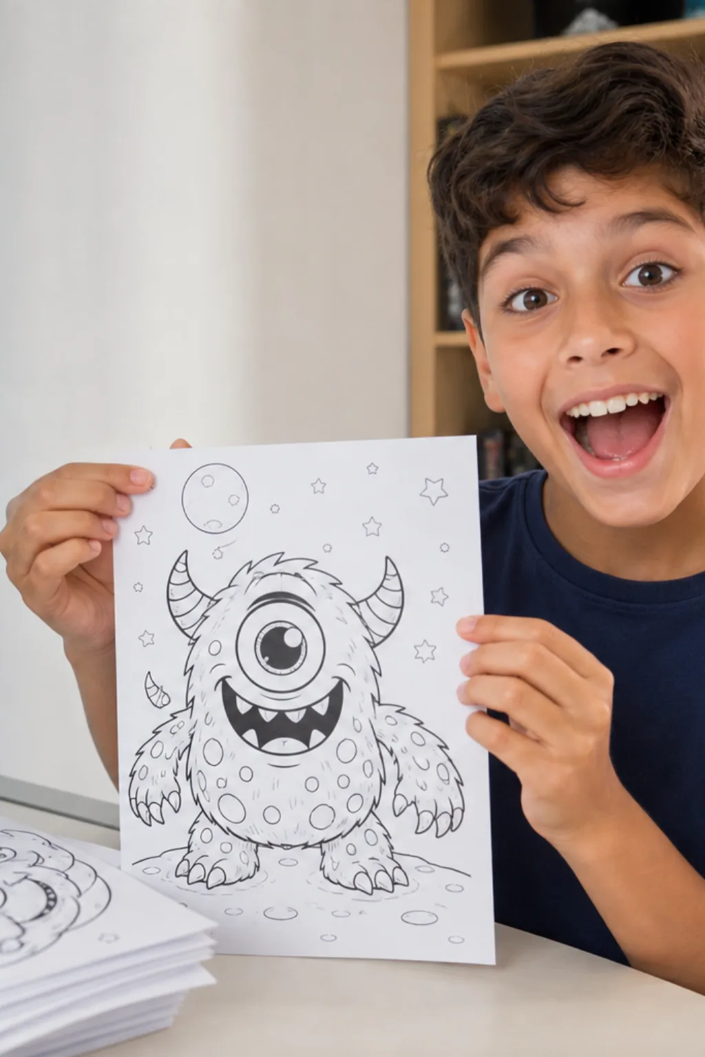 desenhos de Goosebumps para colorir — exemplo criado na Desenhos pra Colorir
