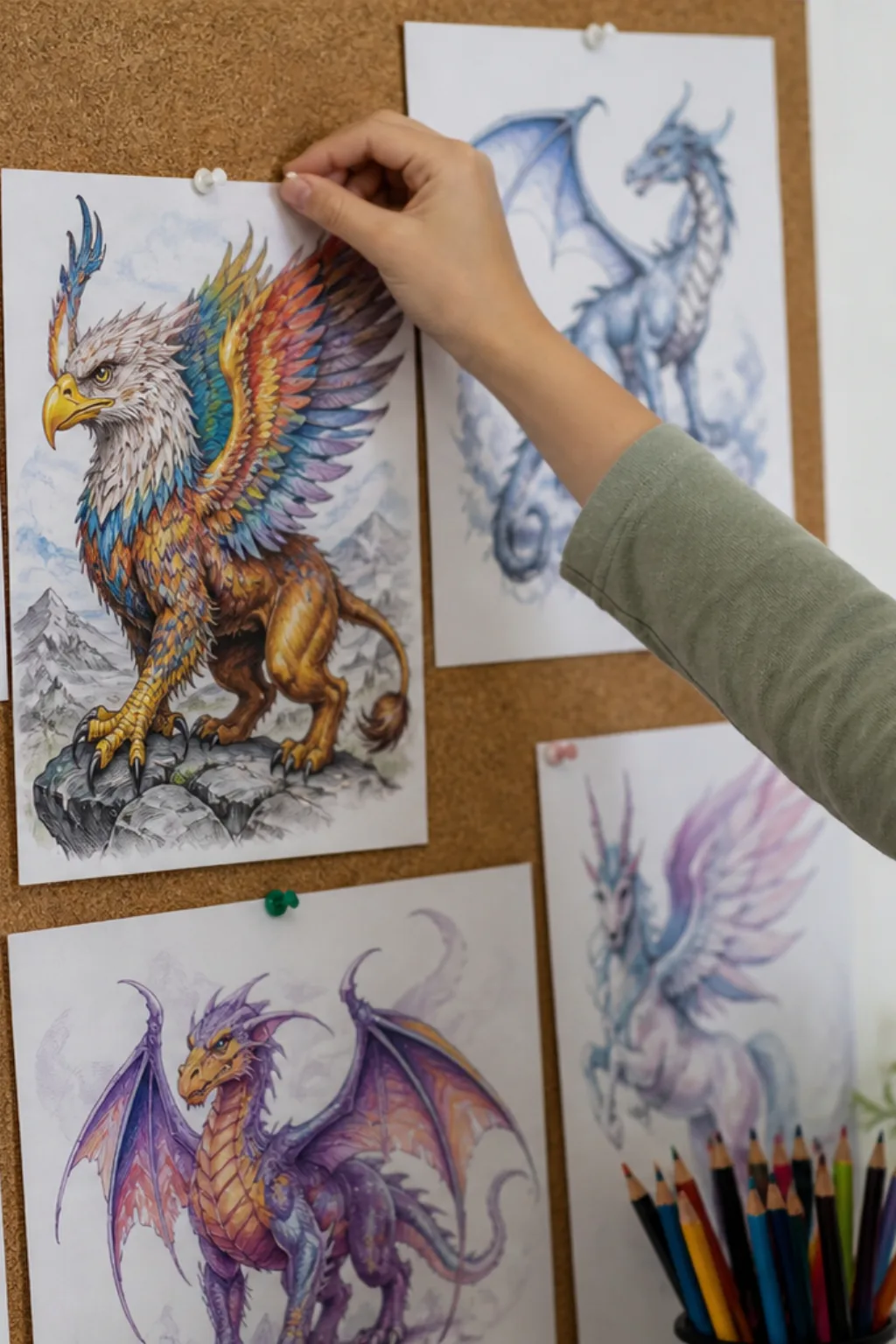 desenhos de grifo para colorir - 2