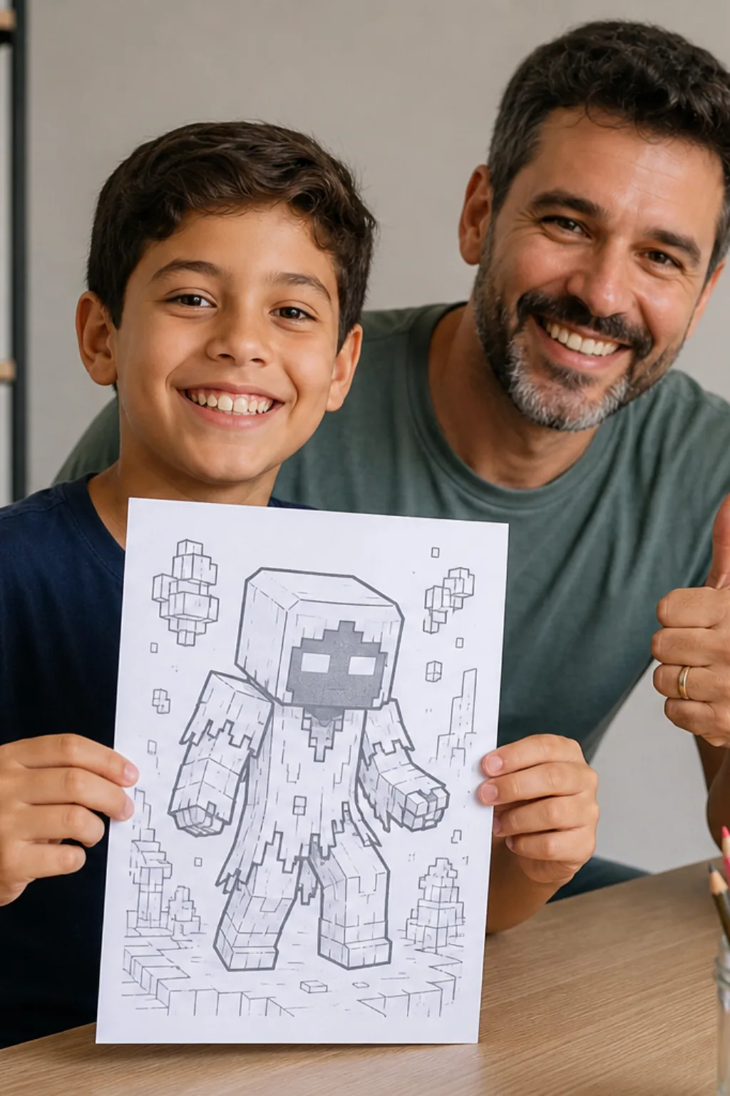 desenhos para colorir do Herobrine - 1