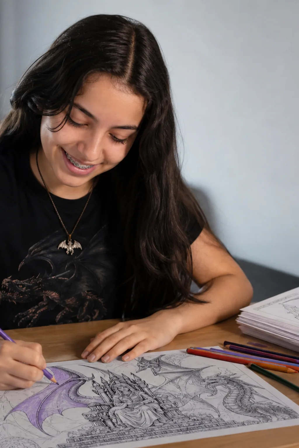 desenhos da série House of the Dragon para colorir — exemplo criado na Desenhos pra Colorir