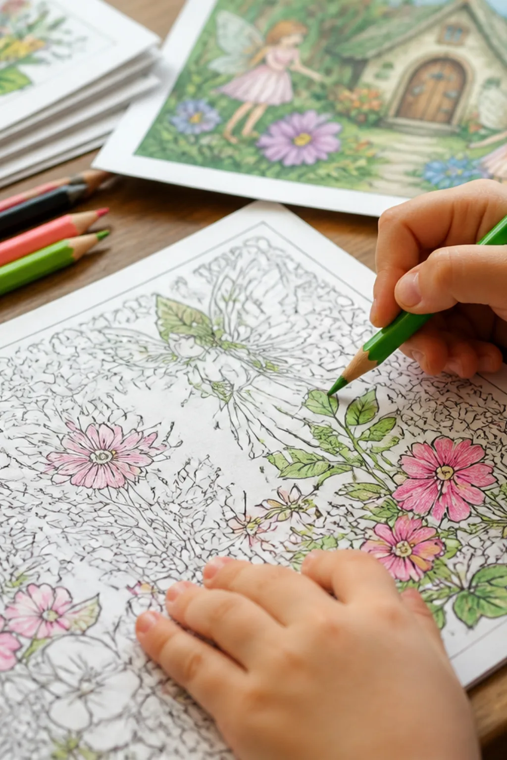 desenhos de jardim encantado para colorir - 2