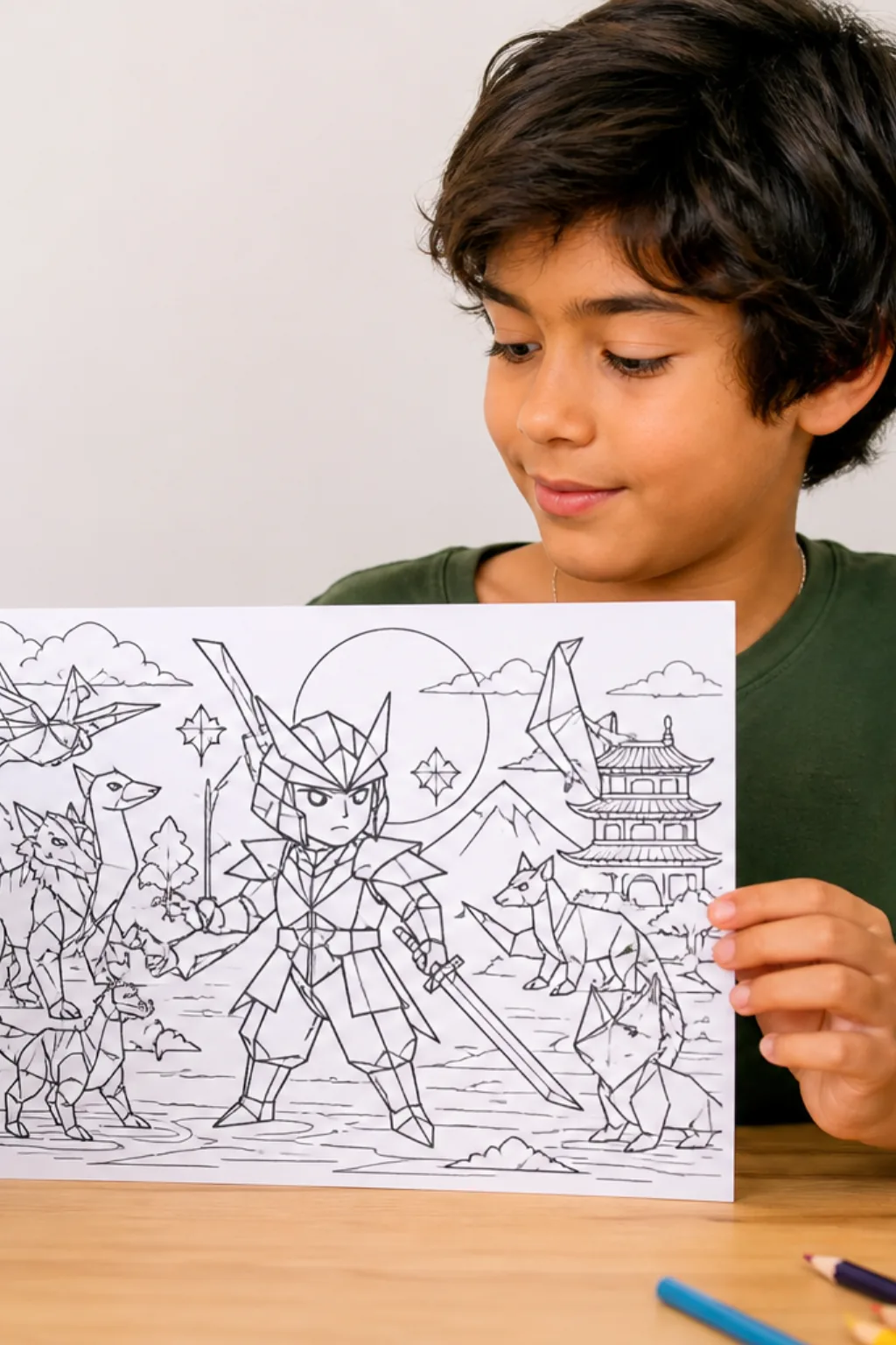 desenhos do filme Kubo e as Cordas Mágicas para colorir - 1