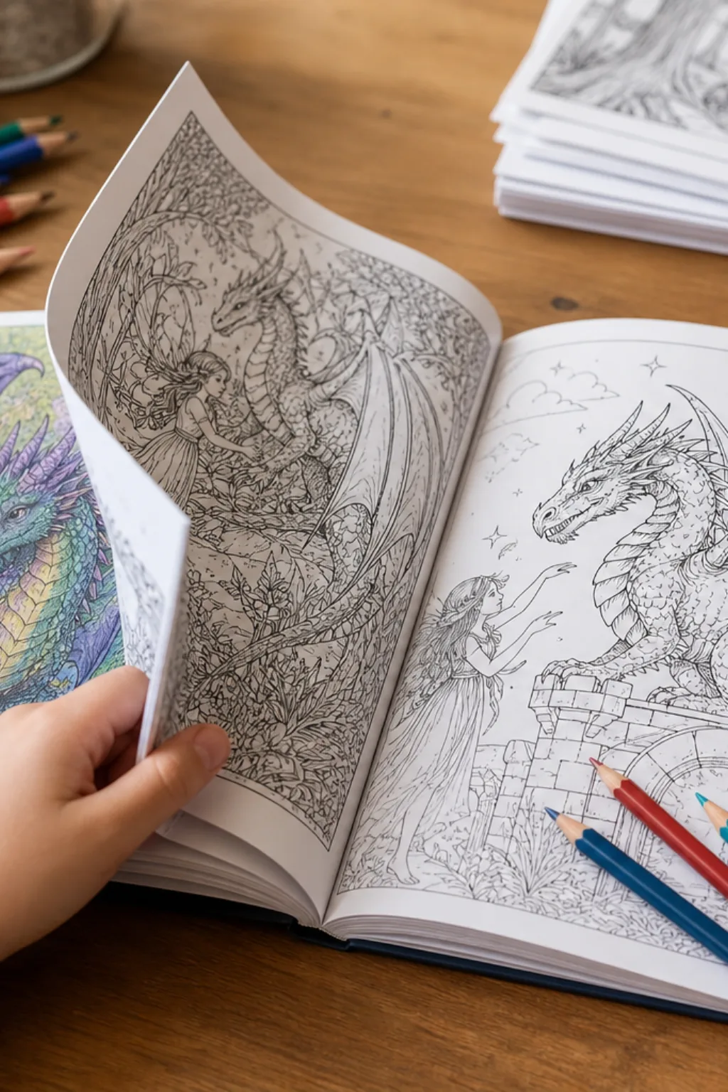 livro de desenhos de fantasia para colorir - 2