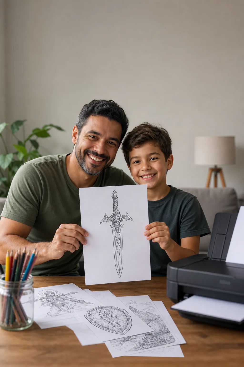 desenhos da Master Sword para colorir — exemplo criado na Desenhos pra Colorir