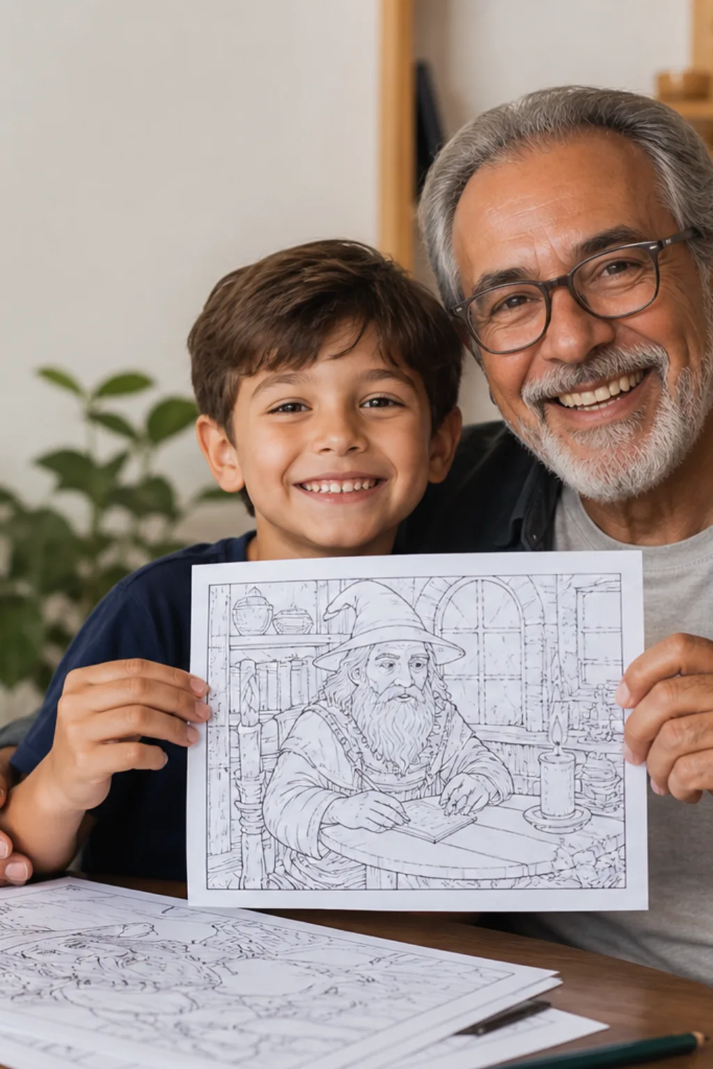 desenhos do Merlin para colorir — exemplo criado na Desenhos pra Colorir