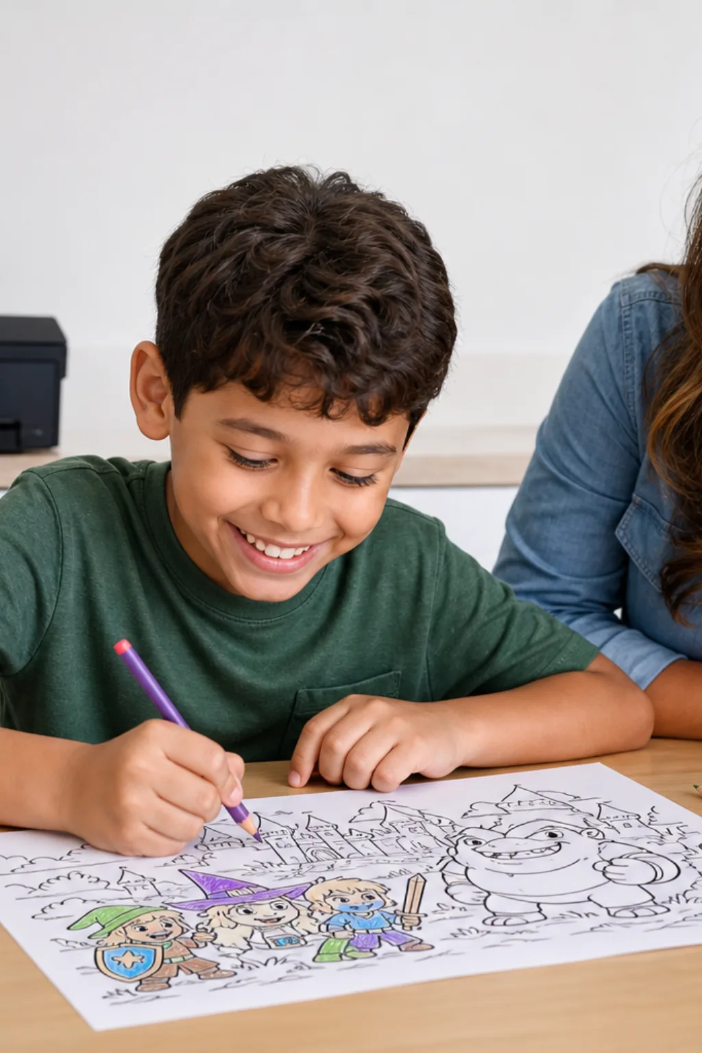 desenhos de Miitopia para colorir — exemplo criado na Desenhos pra Colorir
