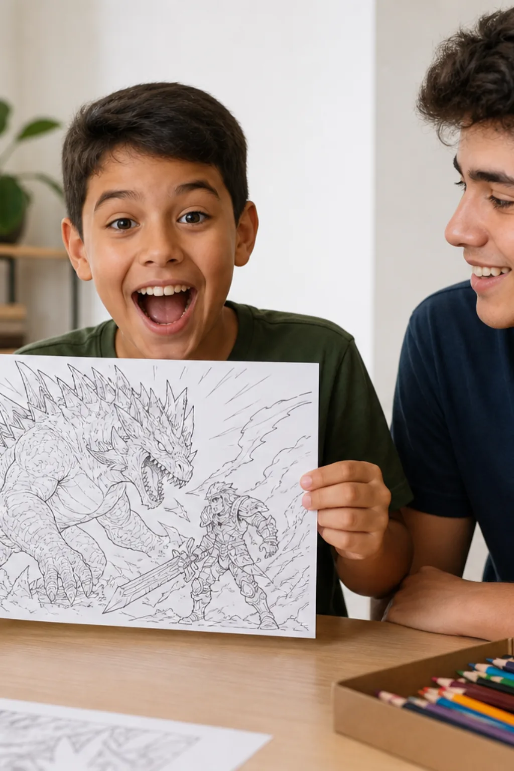 desenhos de Monster Hunter para colorir — exemplo criado na Desenhos pra Colorir