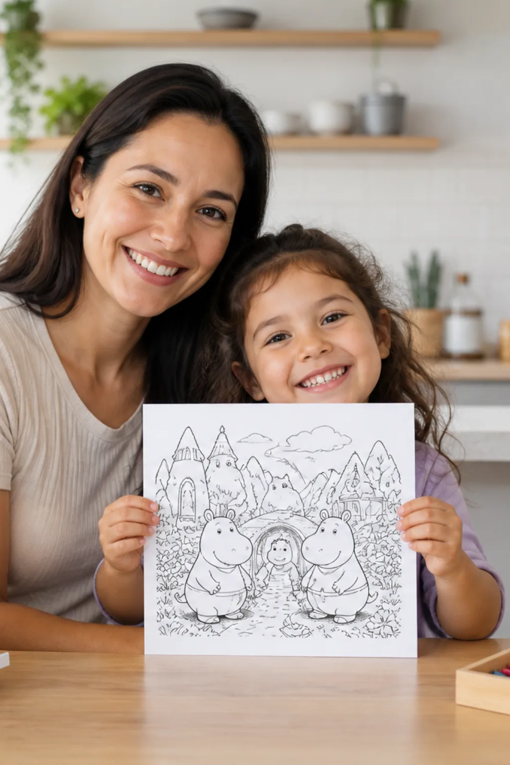 desenhos do Moomin para colorir — exemplo criado na Desenhos pra Colorir