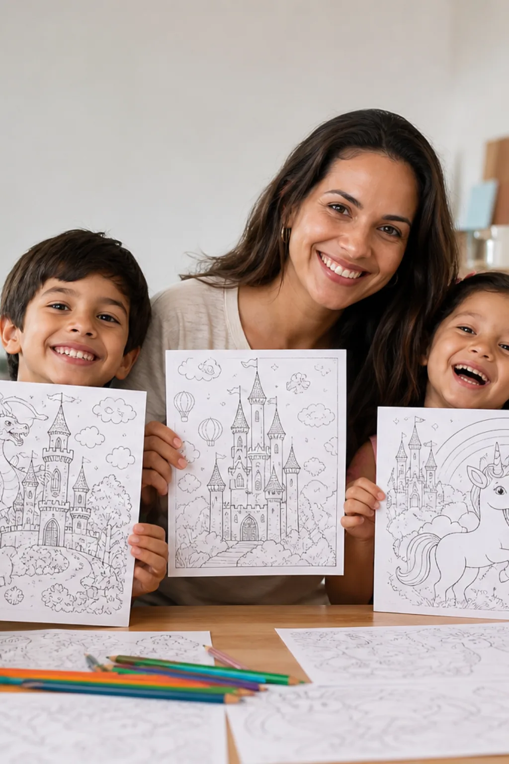 desenhos de mundo encantado para colorir — exemplo criado na Desenhos pra Colorir