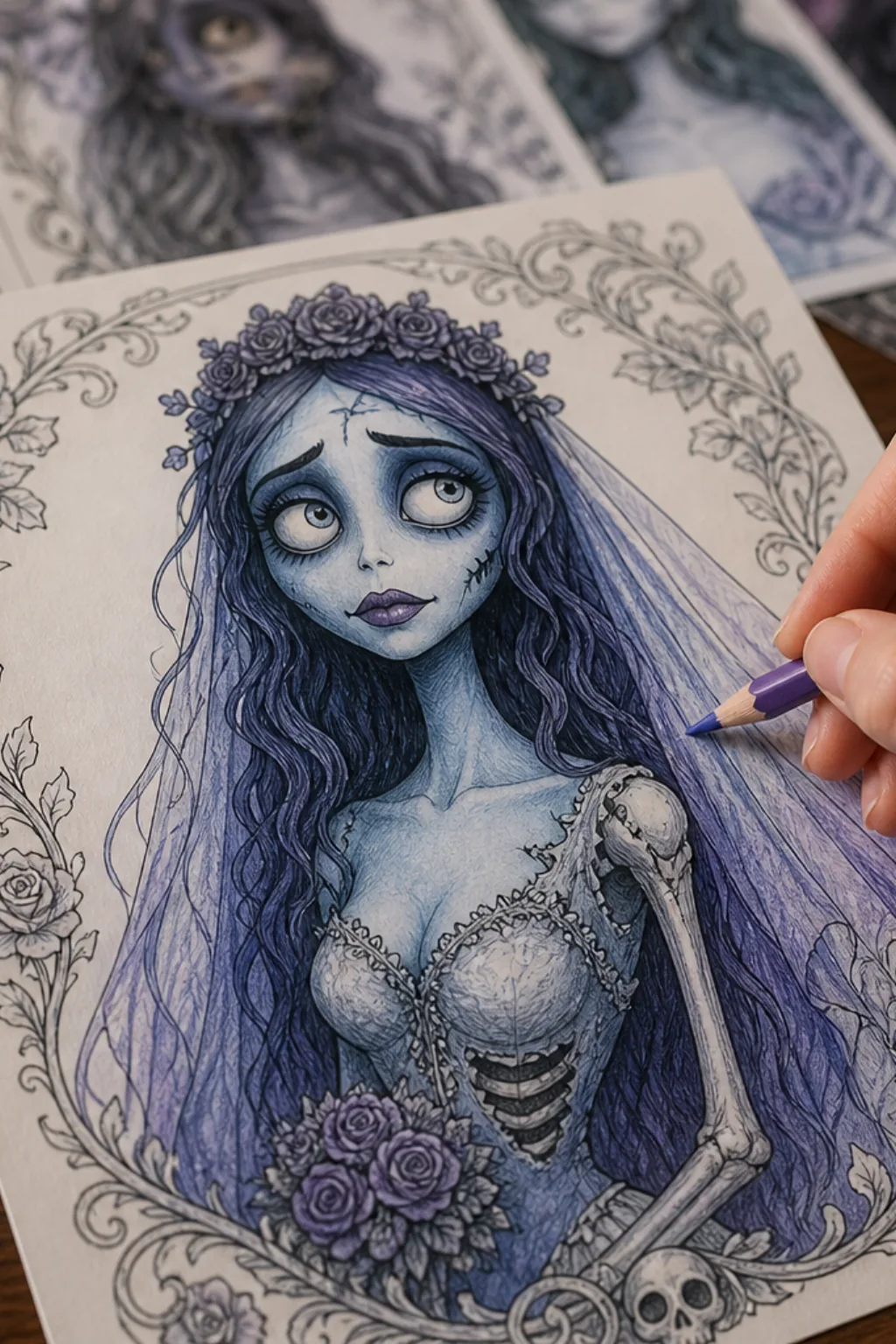 desenhos do filme A Noiva Cadáver para colorir - 2