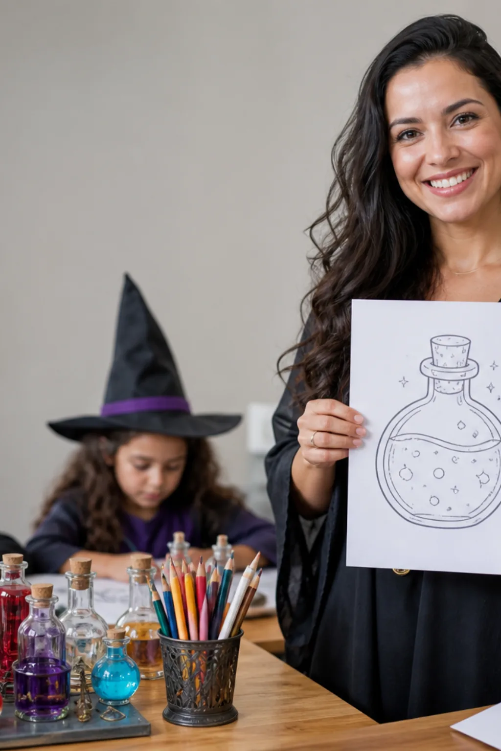 desenhos de poção mágica para colorir - 1