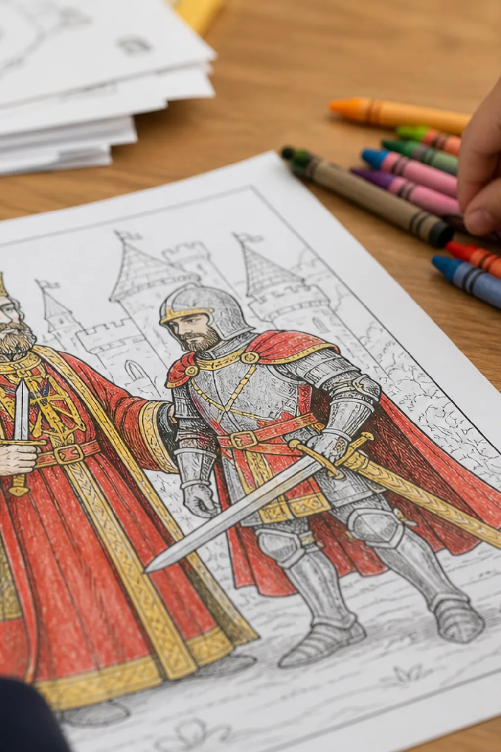 desenhos do Rei Arthur para colorir - 2