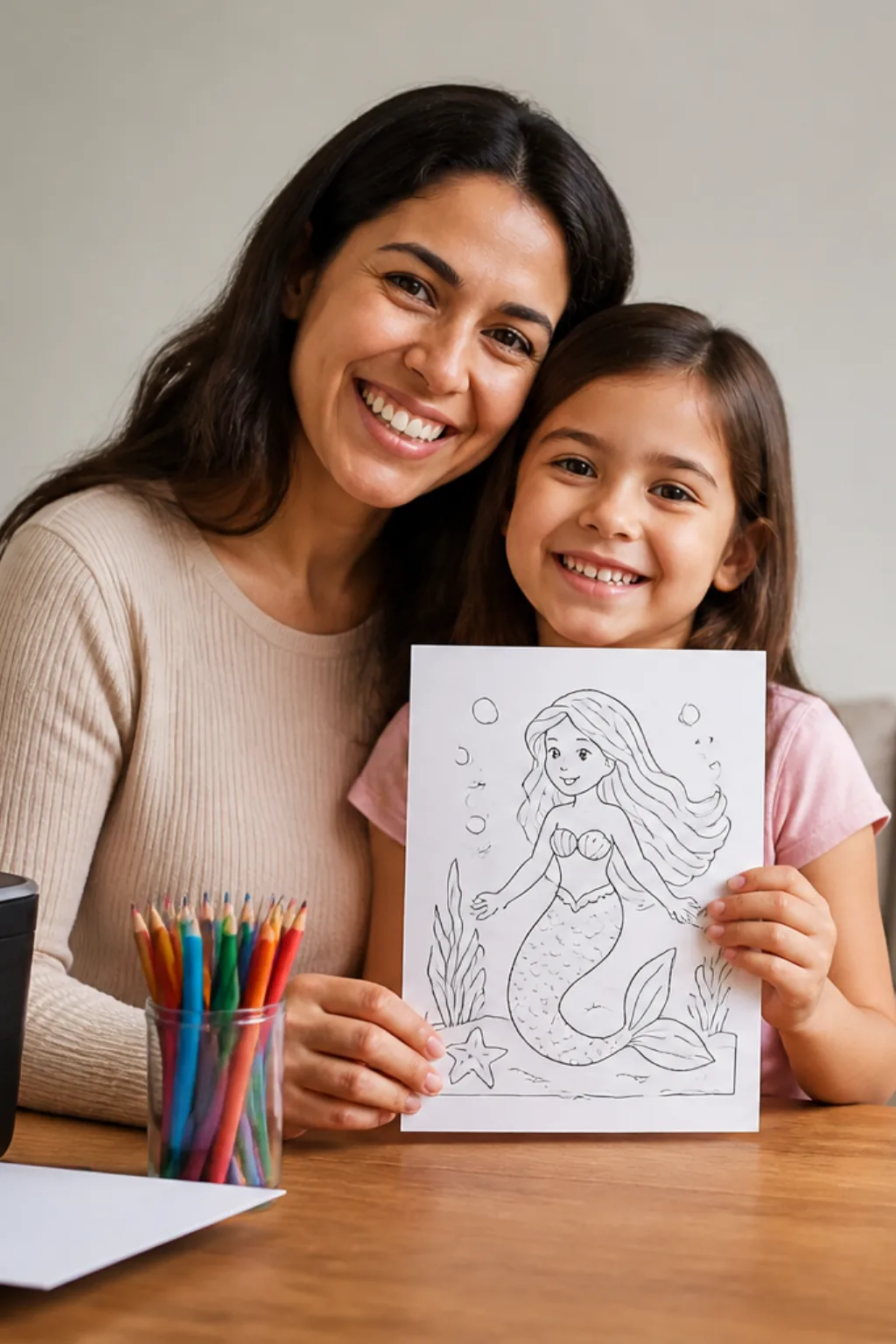 desenhos de sereia para colorir - 1