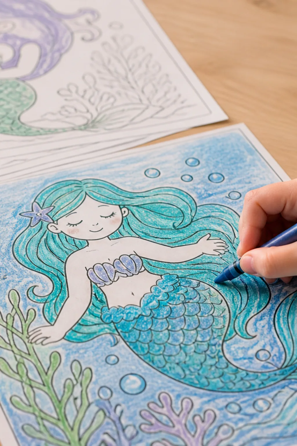 desenhos de sereia para colorir - 2