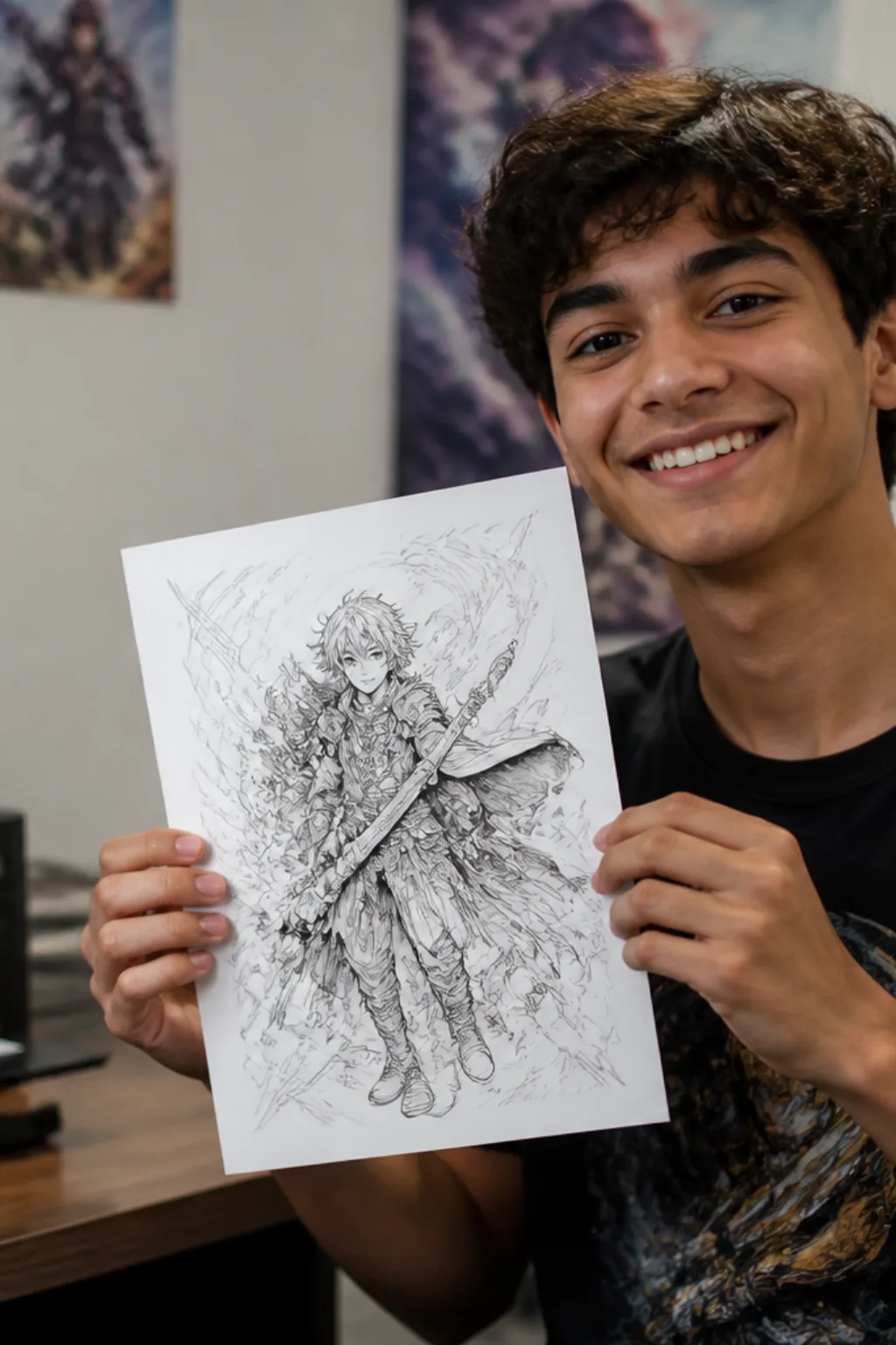 desenhos da série Persona para colorir — exemplo criado na Desenhos pra Colorir
