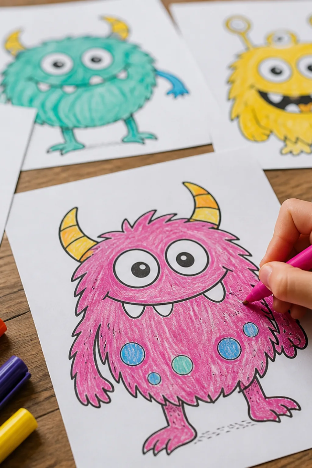desenhos dos Sete Monstrinhos para colorir - 2