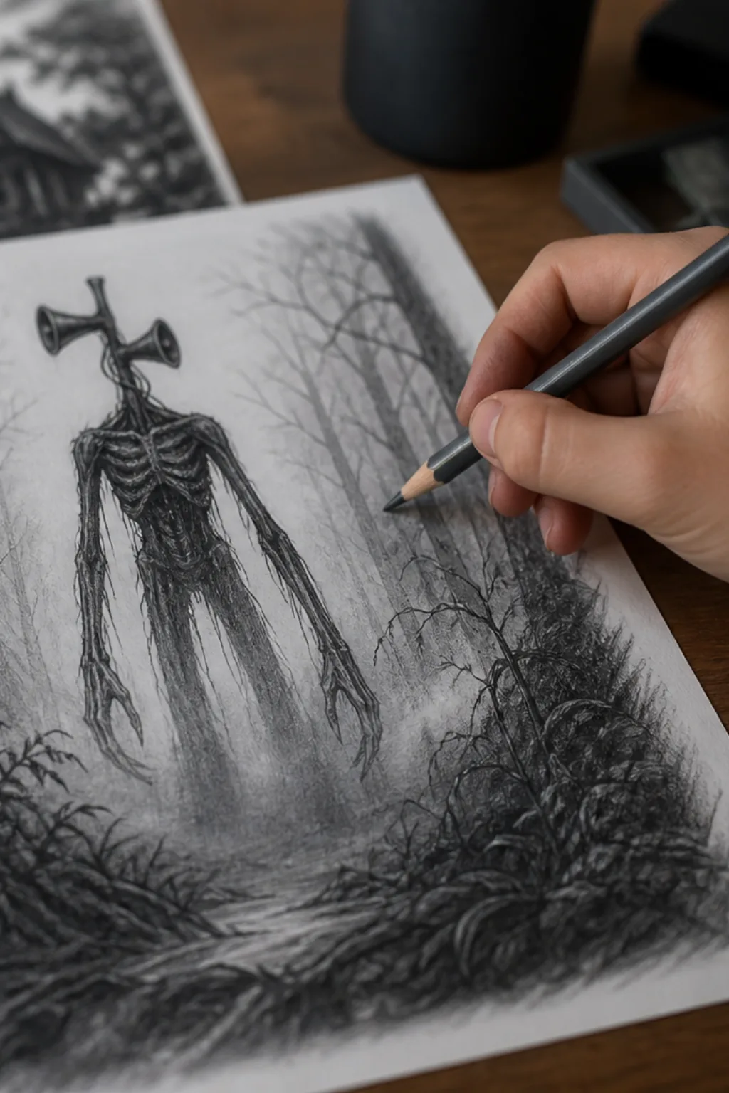 desenhos do Siren Head para colorir - 2