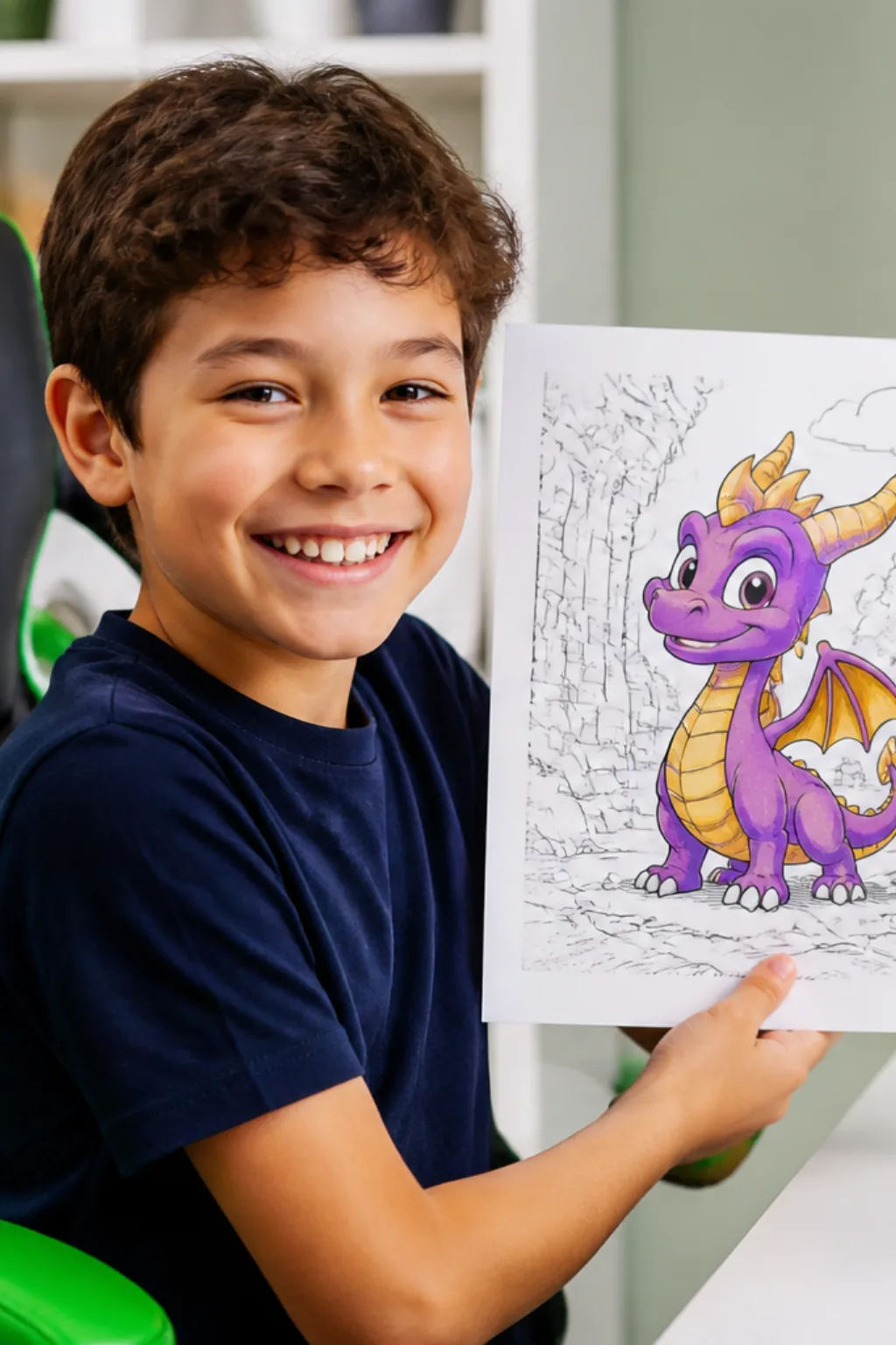 desenhos do Spyro para colorir — exemplo criado na Desenhos pra Colorir