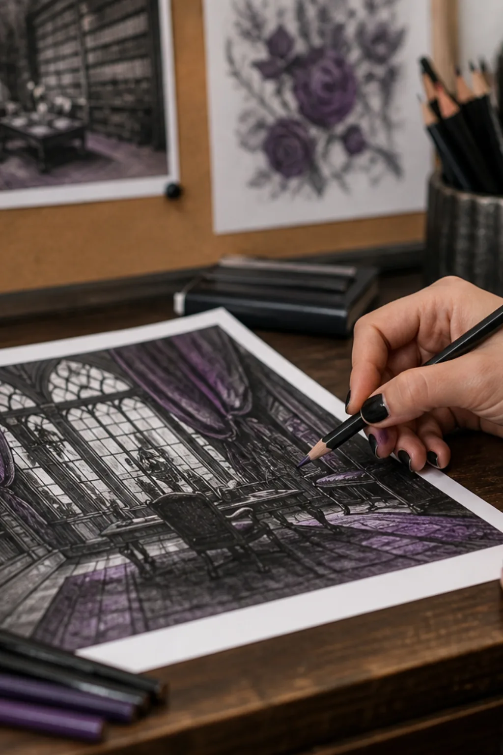 desenhos da Wandinha para colorir - 2
