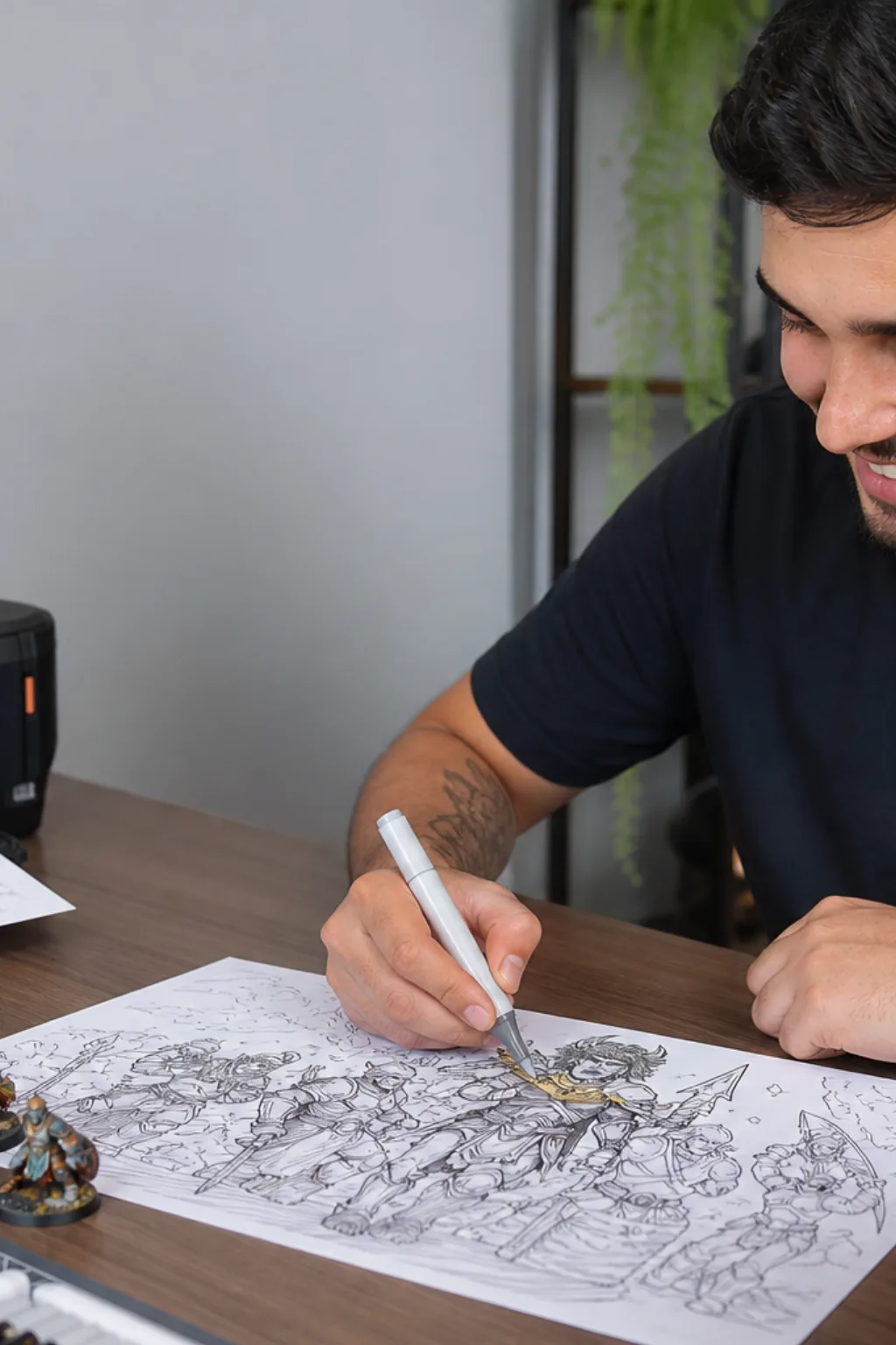 desenhos de Warhammer para colorir — exemplo criado na Desenhos pra Colorir