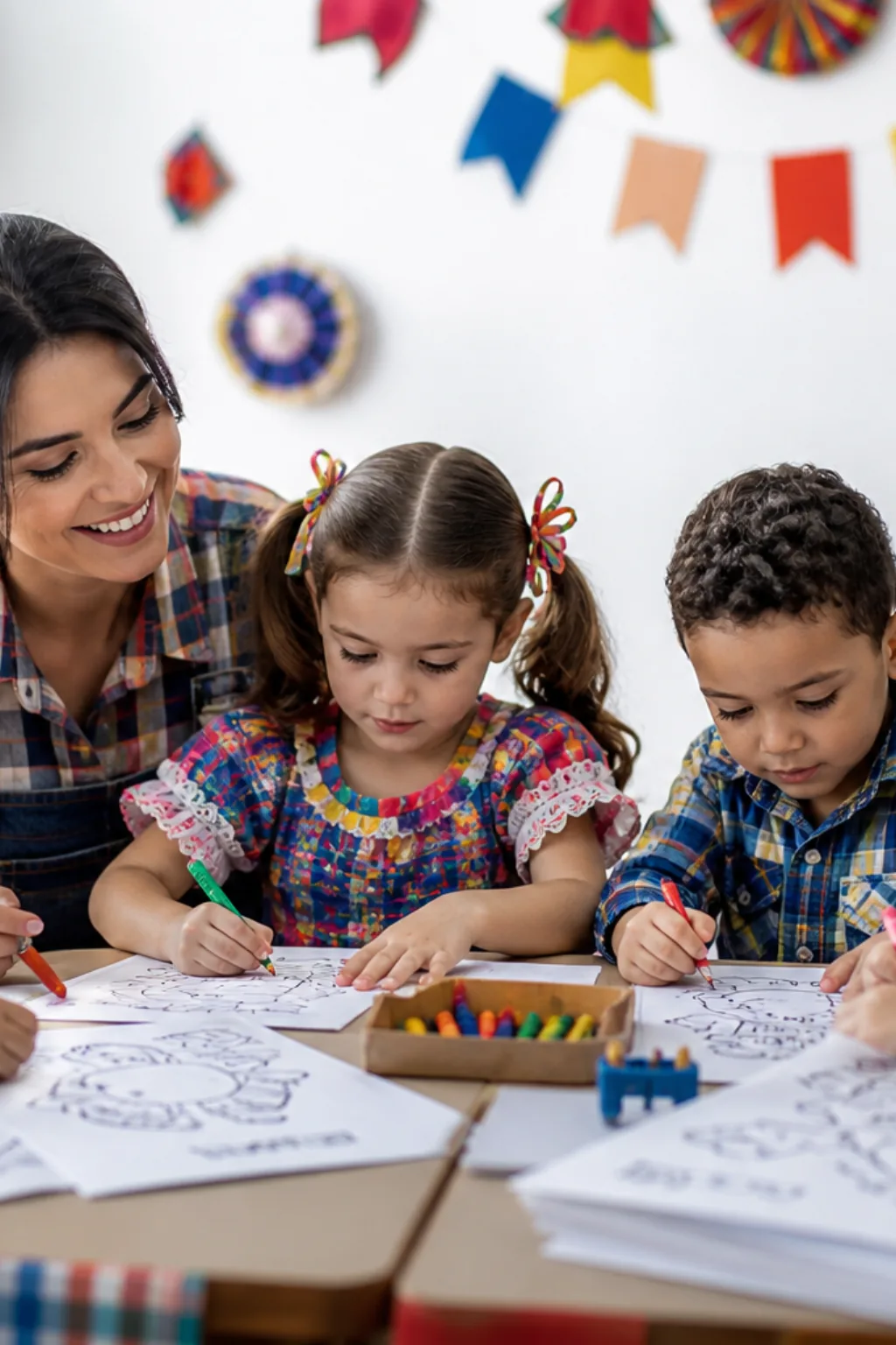 Desenhos de Festa Junina para Colorir - Antes
