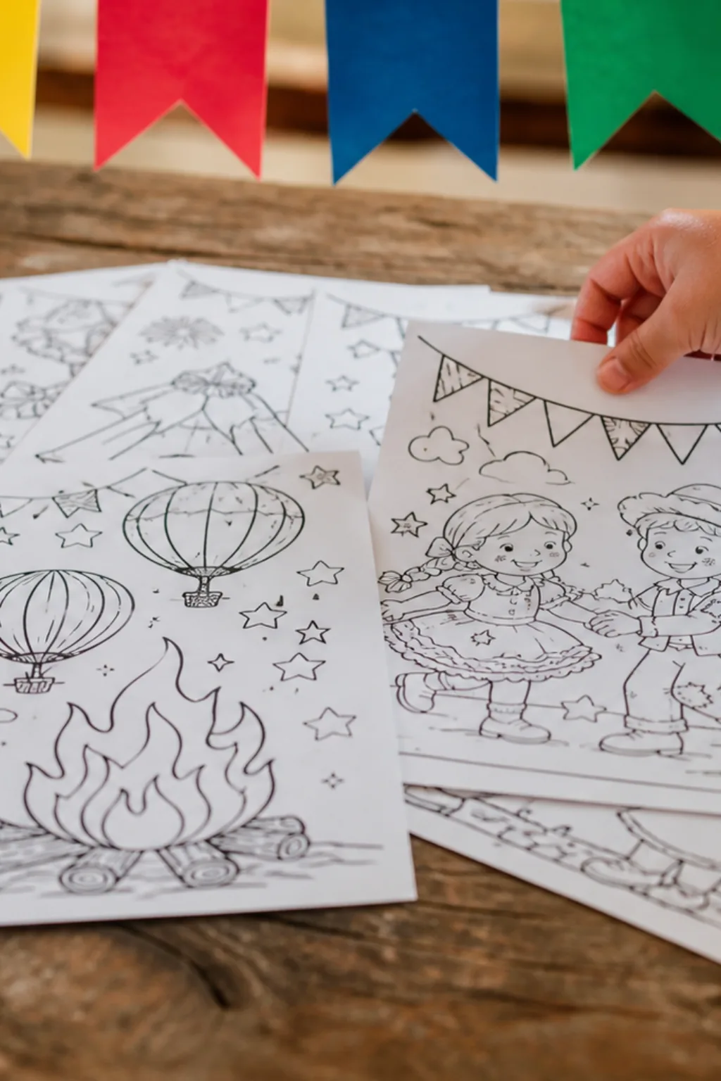 Desenhos de Festa Junina para Colorir - Depois