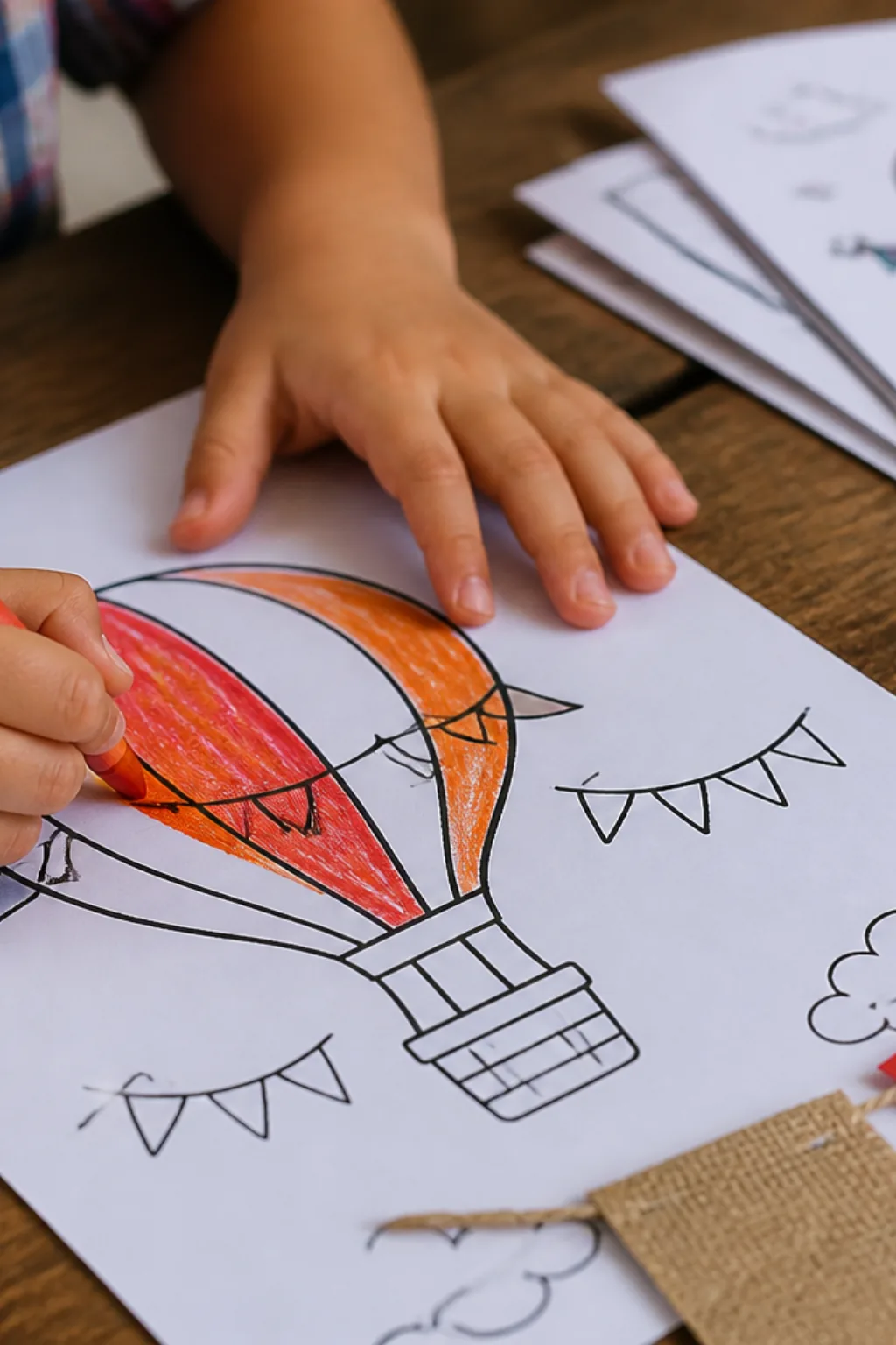 desenhos de balão junino para colorir - 2