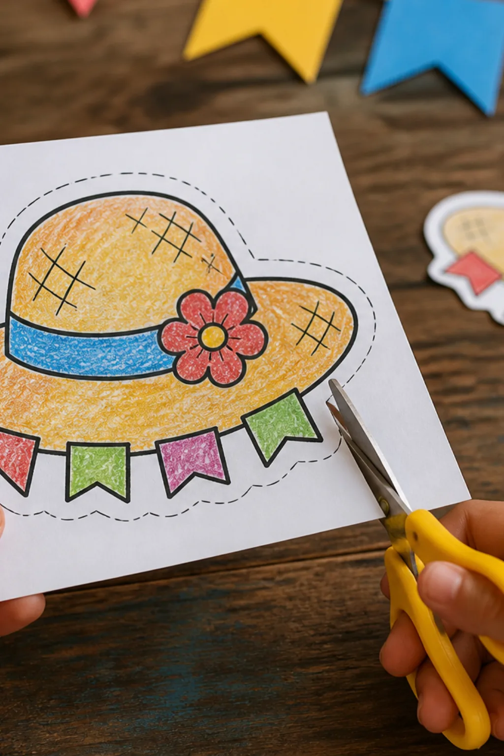 desenhos de chapéu junino para colorir - 2